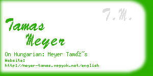 tamas meyer business card